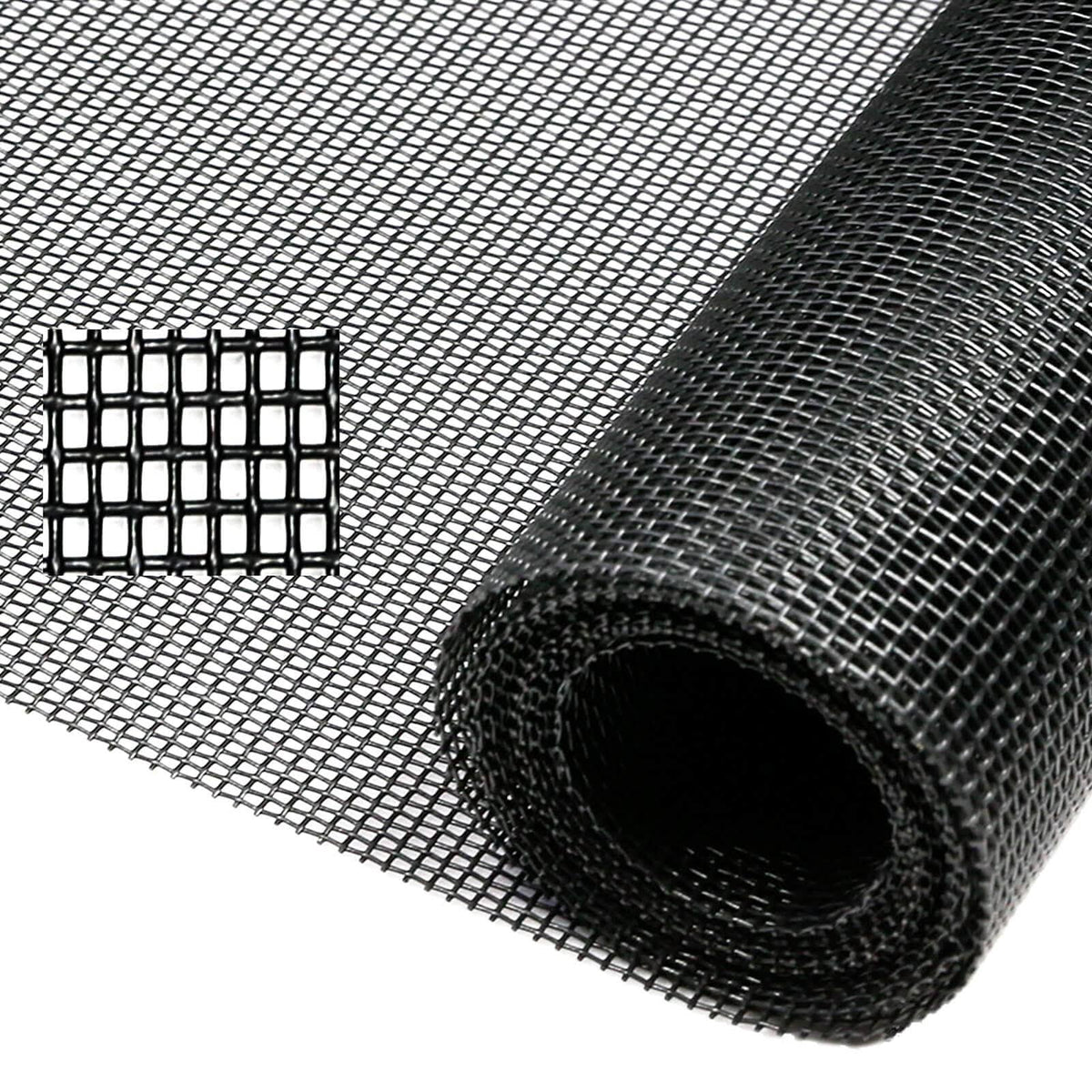 TOOLTRIZ Pet Proof Window Screen Replacement, 39 x 100" Upgraded Thicken Charcoal Fiberglass Mesh for Sliding Pet Screen Door Repair Kit - Screen