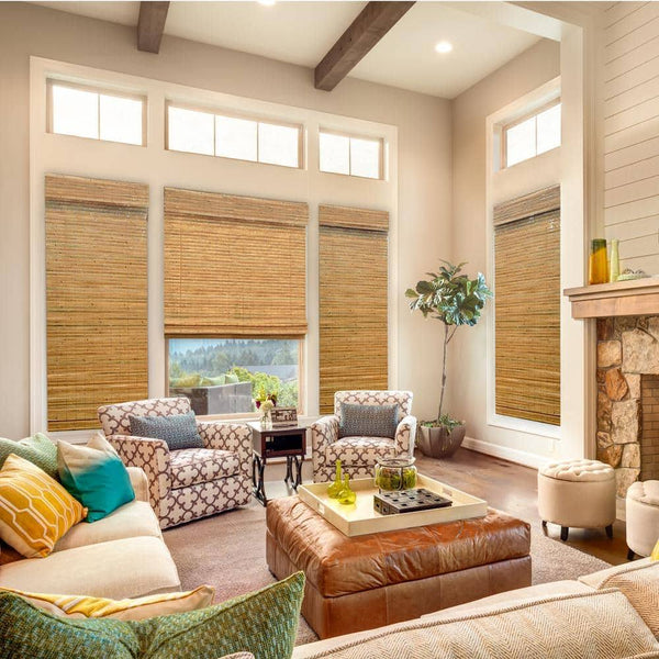 Home Decorators Collection Cut-to-Size Honey Cordless Light-filtering UV Protection Bamboo Shades 23 in. W x 48 in. L