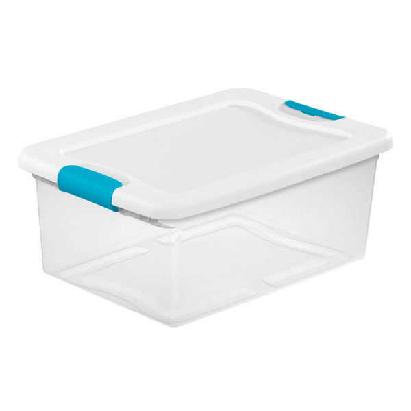 Sterilite 15 qt Latching Storage Tote, White - 1 count