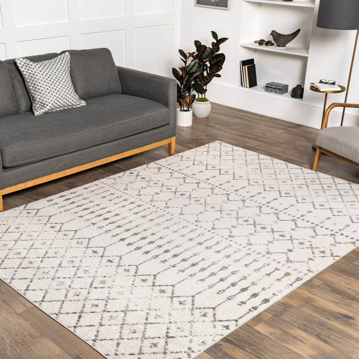 nuLOOM Moroccan Blythe Area Rug 4' x 6' Grey