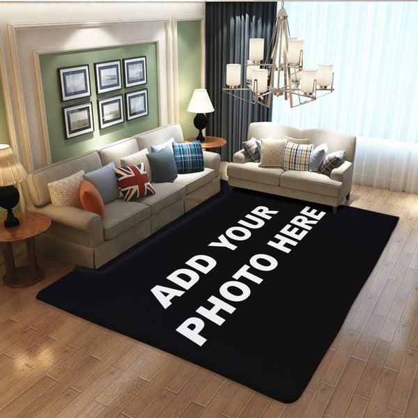 IQCGSSYG Custom Rug Design Your Photo Logo Text Personalized Door Mat Soft Anti Slip Washable Decorative Area Carpet for Home Bedroom Living Room